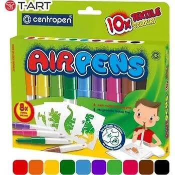 Foukací fixy na textil 10 barev - AirPens