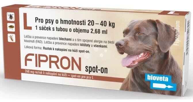 Fipron spot-on L pro psy 20-40 kg 1x 2,68 ml | Pes | Zvěrokruh