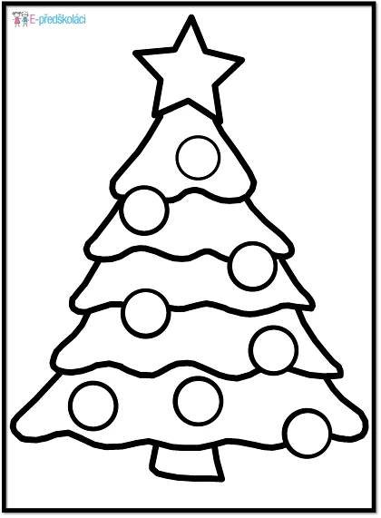 a christmas tree coloring page for kids