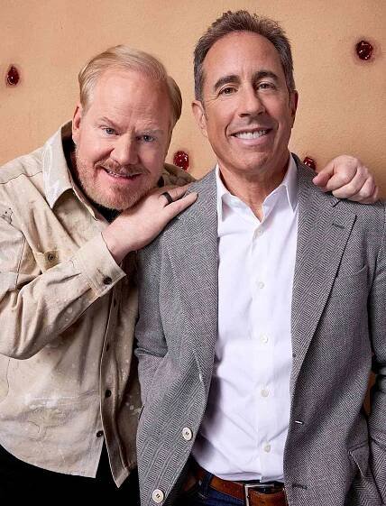 Jim Gaffigan and Jerry Seinfeld Cast and Filmmaker Portrait Session to celebrate the new Netflix film 'UNFROSTED',