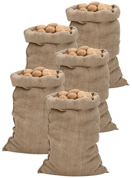 Jutové pytle 5 ks 60 x 105 cm 100% juta 340 g/m2