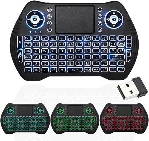 MINI BEZDRÁTOVÁ KLÁVESNICE BT LED PC SMART TV za 96 Kč - Allegro