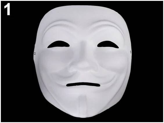 Anonymous - karnevalová maska - škraboška k domalování