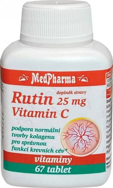 MedPharma Rutin 25 mg + vitamin C 67 tbl. od 58 Kč
