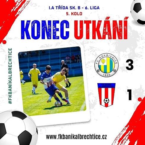 První porážka v sezóně, FC Kopřivnice – Baník Albrechtice 3:1 | FK Baník Albrechtice
