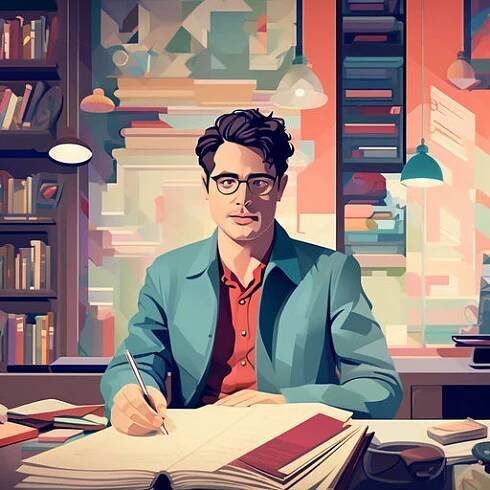 Kategorie novináři, editor, stieg Larsson, ilustrační obrázek