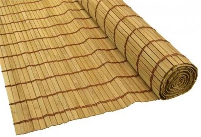 Bambusová rohož za postel hnědá
