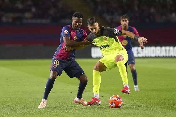 Ansu Fati in action for FC Barcelona (Photo by Alex Caparros/Getty Images)