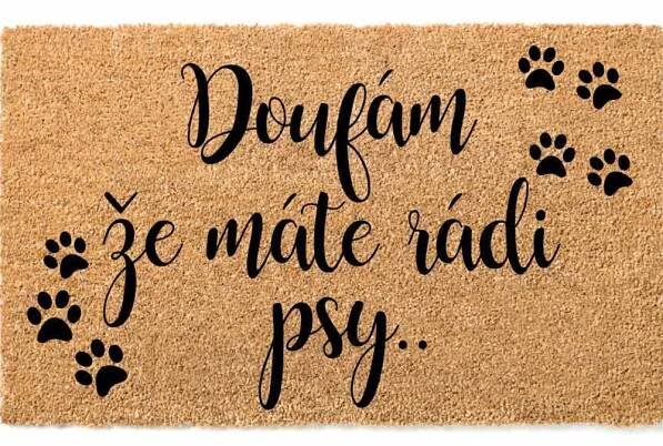 Rohožka Doufáme, že máte rádi psy