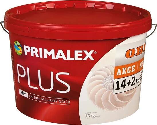 Primalex Vnitřní malířský nátěr Plus bílý 14 + 2 kg