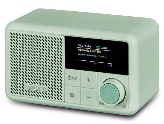 MALÉ PŘENOSNÉ DIGITÁLNÍ LED RÁDIO DAB+ Bluetooth AKUMULÁTOROVÉ MÁTOVÉ