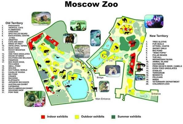 mapa Moskevské zoo