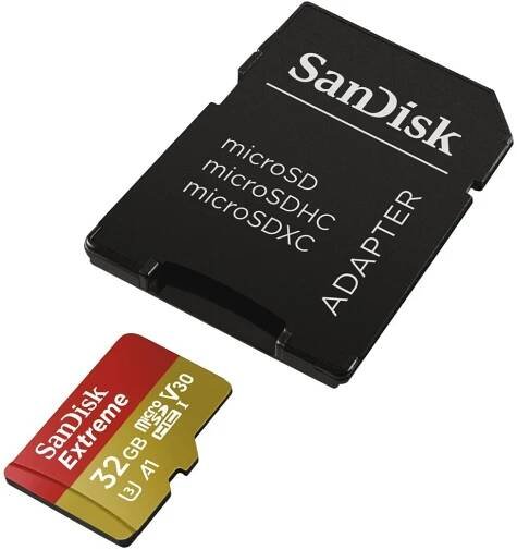 SanDisk MicroSDHC 32GB Extreme + SD adaptér