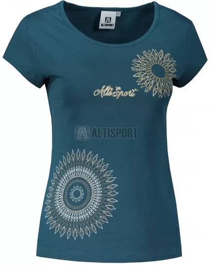 Dámské triko ALTISPORT ALW024122 PETROLEJOVÁ velikost: XS