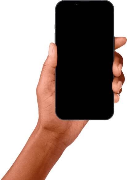 A hand holding a phone