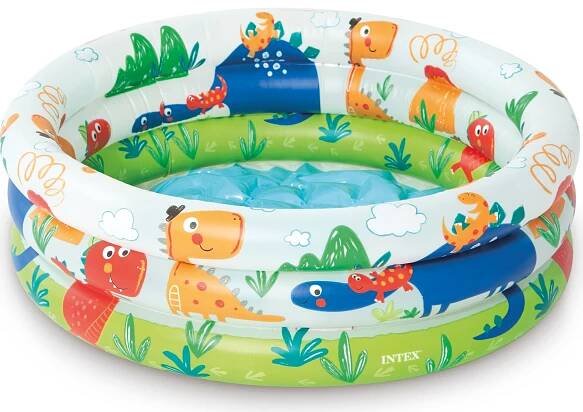 Intex 57106 Bazén dětský Dinosaurus nafukovací dno 3 komory 61x22cm