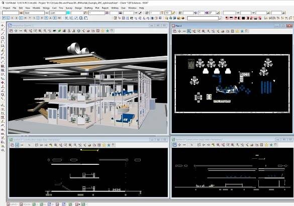 Data loaded into 12d Model from ArchiCAD IFC files