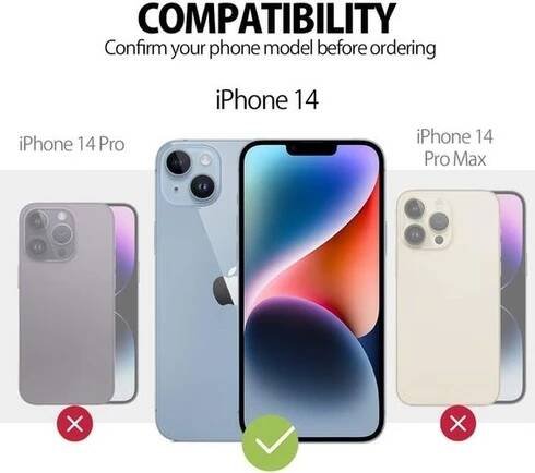 Řetěz na mobilní telefon MyGadget pro iPhone 14 – [TPU pouzdro s nastavitelným popruhem] – Pouzdro