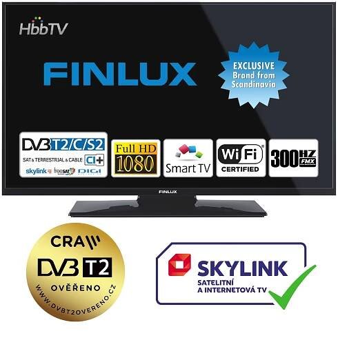 Finlux 43FFF5660 - T2 SAT HBB TV SMART WIFI SKYLINK LIVE Speciální cena pro registrované