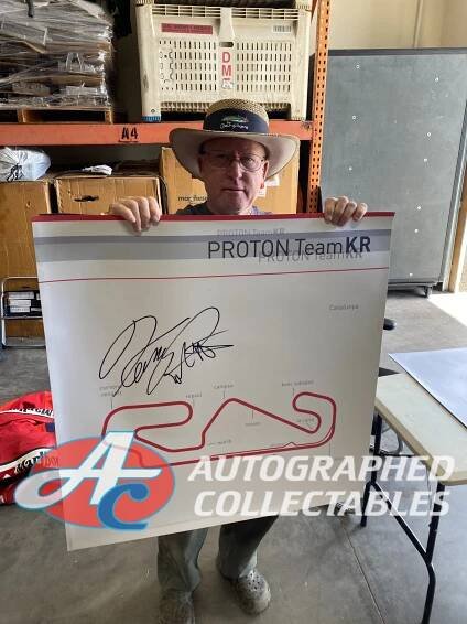 Kenny Roberts Proton Team Board signed authenticity