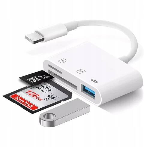 ČTEČKA KARET 2V1 PRO LIGHTNING IPHONE ADAPTÉR MICRO SD/TF 256GB