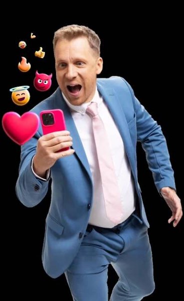 Oliver Pocher demonstriert die Funktionen der POCHER.Club App