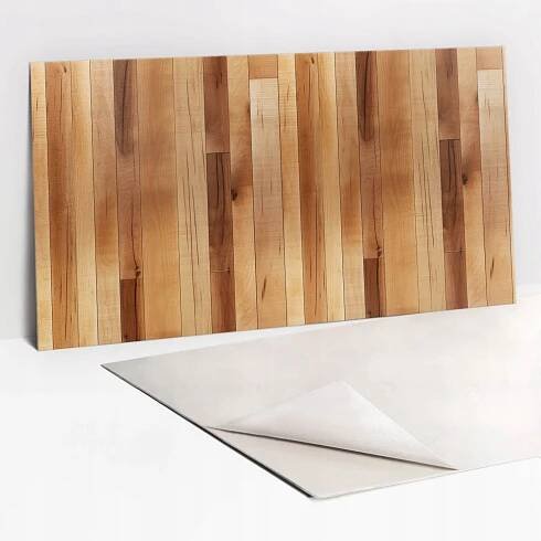 Samolepicí PVC vinylový panel na zeď, dekor podlahy Světlé desky 100x50 cm