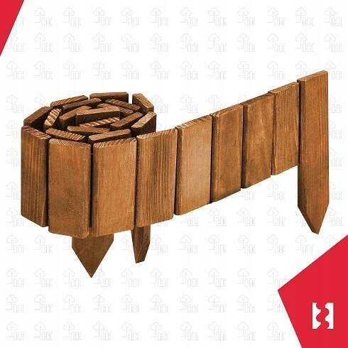 OBRUBNÍK ZAHRADNÍ PALISÁDA 10X110 cm ZAHRADNÍ PLOT ZAPICHOVACÍ SVĚTLE HNĚDÝ Výška výrobku 10 cm