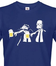 Bezvatriko Vtipné tričko Homer Pulp Fiction modrá