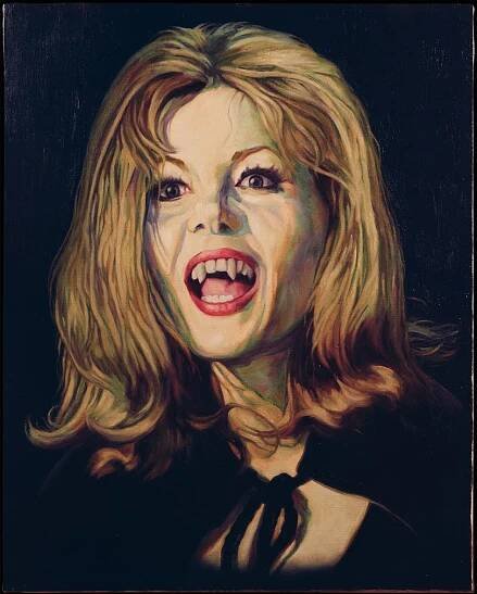 Ingrid Pitt - La Condesa Drácula - Pintura Óleo - Vicente Amposta