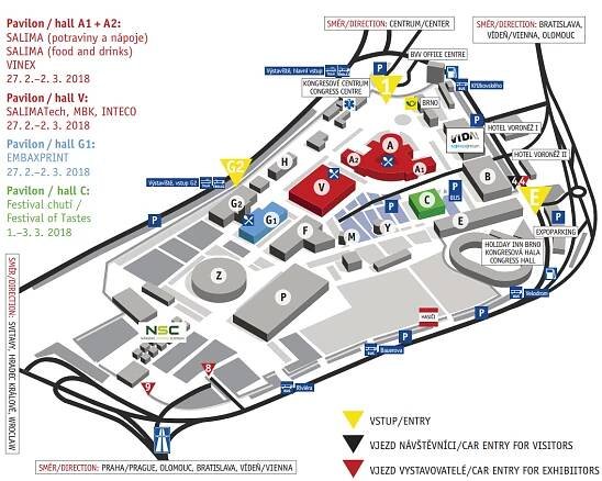 Mapa - výstaviště Brno