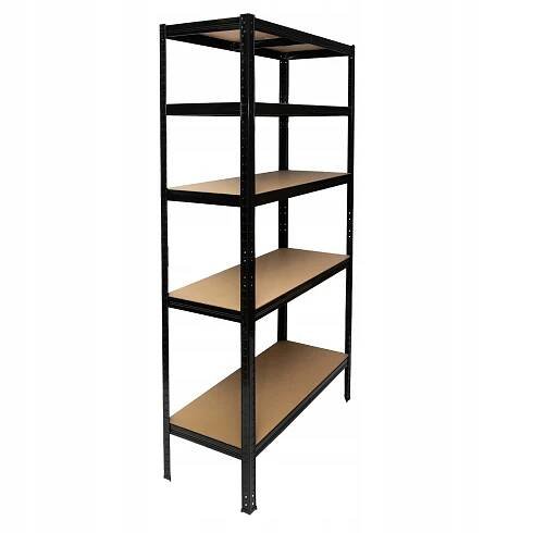 KOVOVÝ SKLADOVÝ REGÁL DO GARÁŽE PRO SKLEP 5X175KG 180X90X30cm PEVNÝ Materiál provedení police police z MDF desky