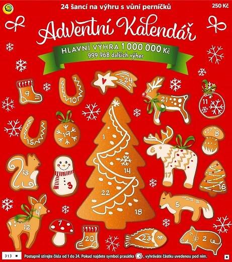 Vánoční losy od Sazky - Adventní kalendář