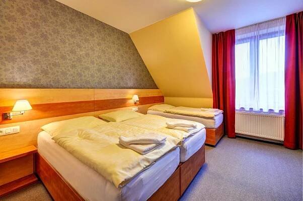 Postel nebo postele na pokoji v ubytování Hotel Toč