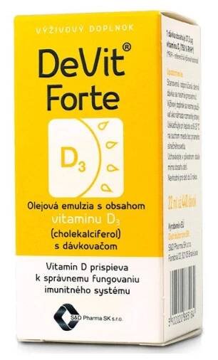 DeVit forte kvapky 22 ml| Imunita| Vitamín D | Lieky24.sk