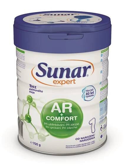 SUNAR Mléko počáteční kojenecké při ublinkávání, zácpě a kolikách Expert AR+Comfort 1 700g