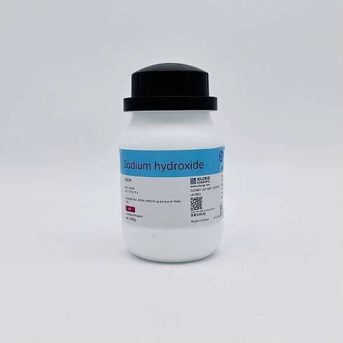Sodium Hydroxide >96% (NaOH, AR, Chai 500G, Xilong, Cas 1310-73-2)