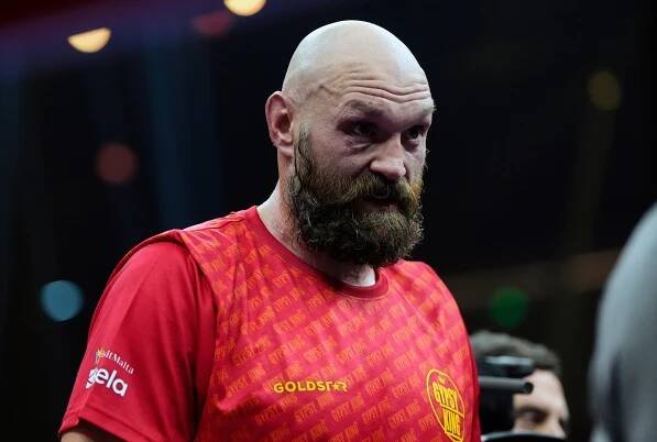 Tyson Fury after a boxing match.