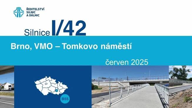 I/42 Brno, VMO – Tomkovo náměstí (dokumentace stavby 06/2025)