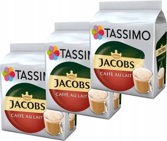 Kapsle TASSIMO Jacobs Cafe Au Lait 3 x 16 Ks