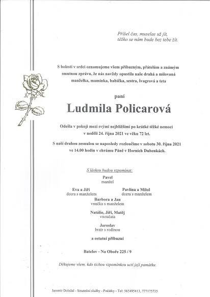 Ludmila Policarová – Pohřební služba Počátky