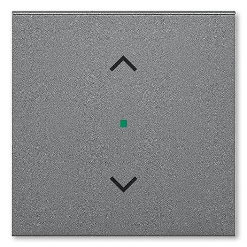 6220H-A01002 69 Kryt 1násobný, symbol žaluzie, ocelová, ABB-free@home, Levit M