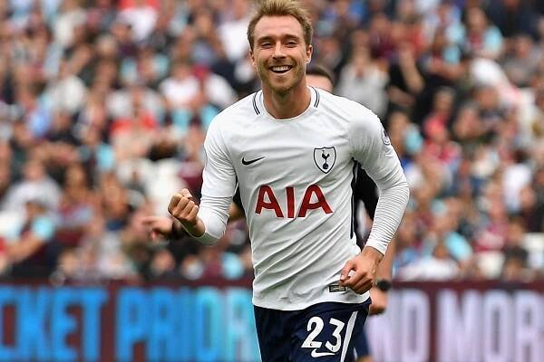 Christian Eriksen happy to move Nicklas Bendtner to the side after record-breaking goal