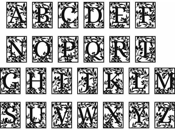 Výběr písmena abecedy, vytvoření ozdobného laserem řezaného monogramu | Unikátní šperky a artefakty | Symbolická magie