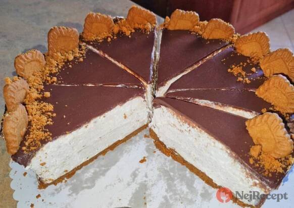 Recept Nepečený Lotus cheesecake s čokoládovou polevou