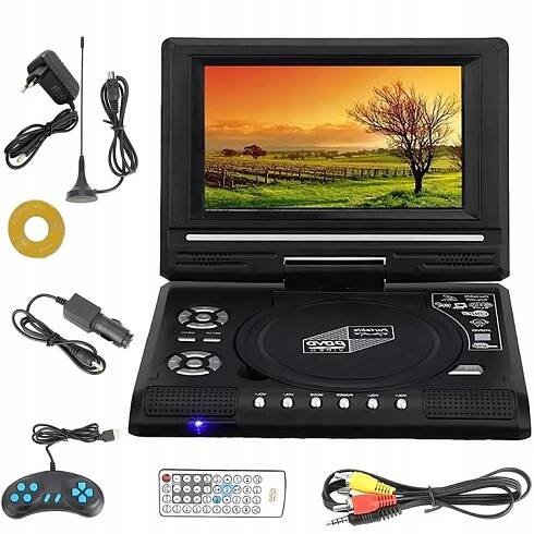 MOBILNÍ DVD PŘEHRÁVAČ 78 PALCŮ HD TV S OTOČNOU OBRAZOVKOU S HERNÍMI A USB FUNKCEMI