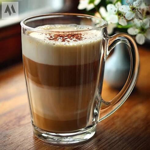 SKLENICE S UCHEM HRNEK NA ČAJOVOU KÁVU LATTE CAPPUCCINO NÁPOJŮ 330 ml Počet kusů v sadě 1 ks.