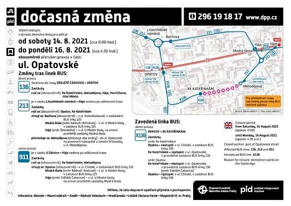 DPP MHD výluka demolice lávek