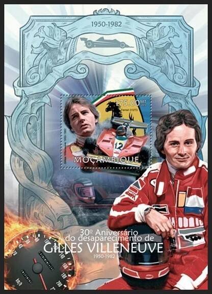 Mosambik 2013 Formule 1, Gilles Villeneuve Mi# Block 720 Kat 10€ R192