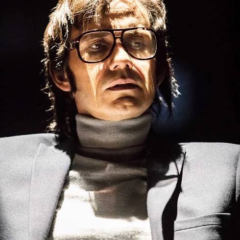 Christian Camargo in The Kid Stays in the Picture directed by Simon McBurney. (Photo: Johan Persson)